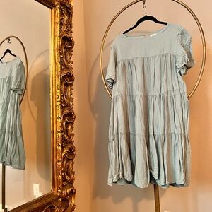 Light Blue Tiered Dress